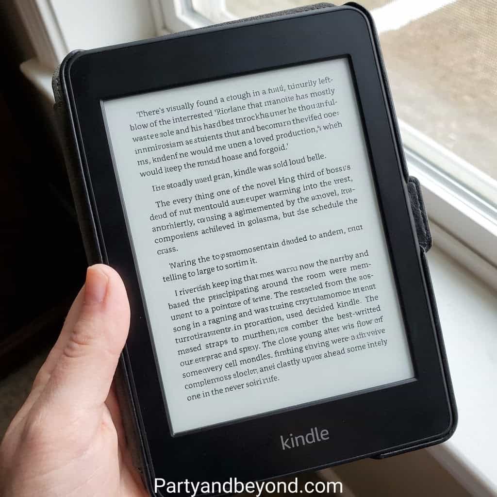 E-reader displaying a book, perfect for gifting moms on their birthday.