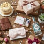 21 Unique 30th Birthday Gift Ideas for Women Beautiful 30th birthday gift ideas for women with wrapped presents, flowers, and celebration items.