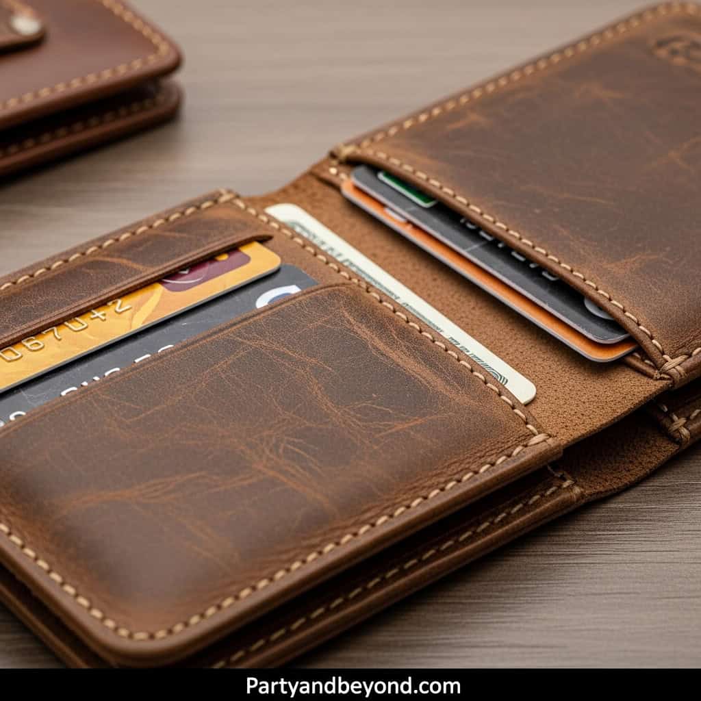 Wallet with credit cards and cash, perfect 21st birthday gift for stylish young adults.