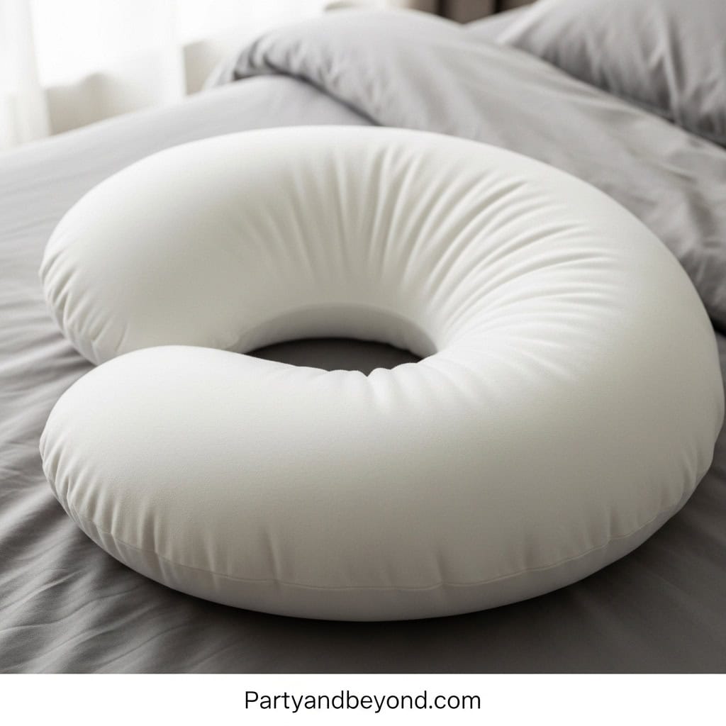 Pregnancy pillow for comfort, ideal for gender reveal celebrations and baby shower gifts.