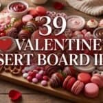 12 Valentine’s Dessert Board Ideas: Charcuterie-Style Sweet Trays Assorted Valentine's Day dessert board with cookies, macarons, and chocolates for romantic celebrati.