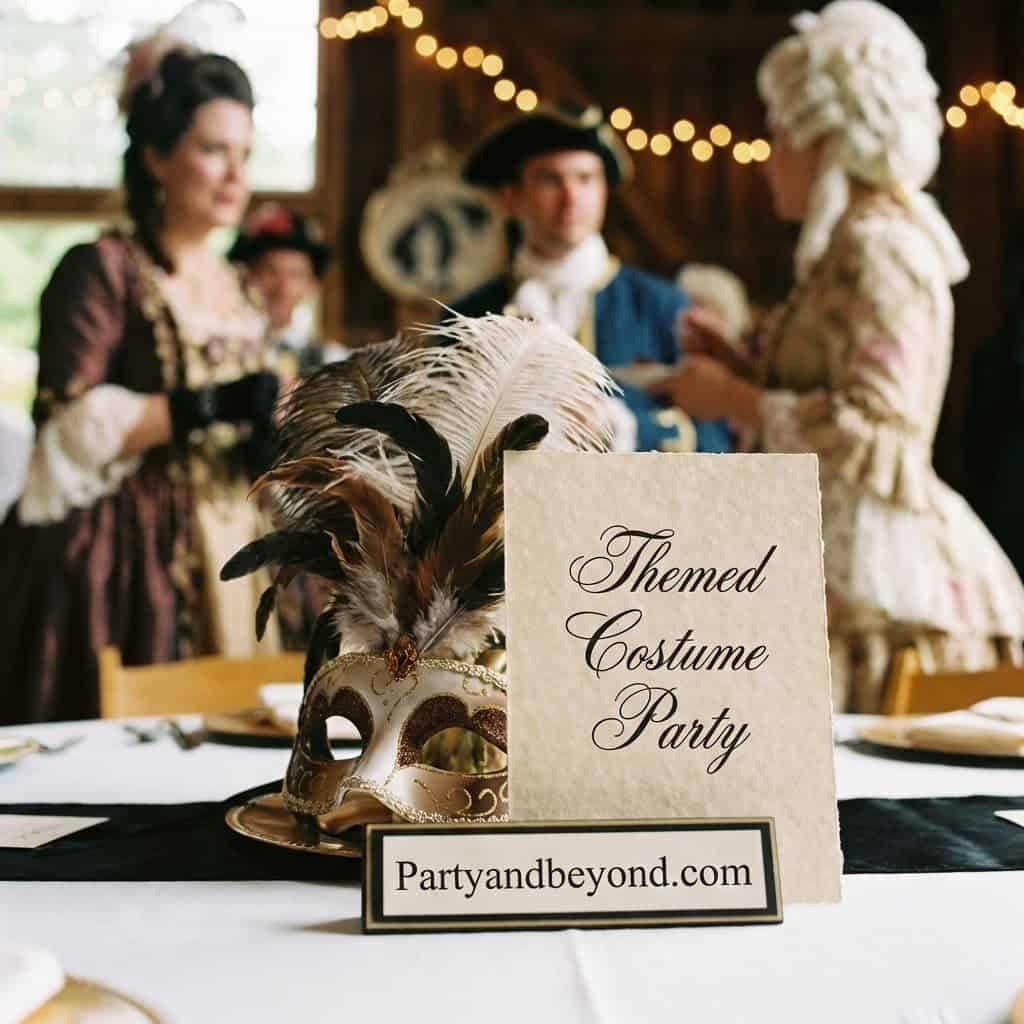 Elegant themed costume party for a 15th birthday celebration.