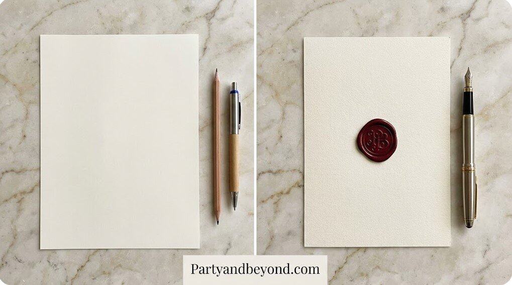 Budget vs Luxury wedding stationery comparison.