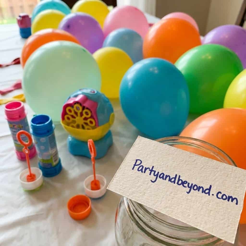 Colorful balloons for 18th birthday celebration.