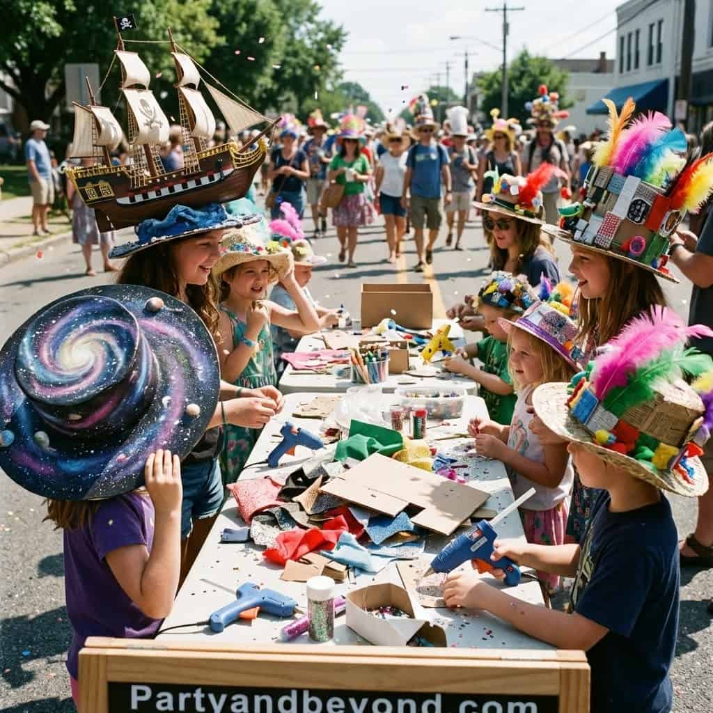 Creative kids' pirate party with craft activities and themed costumes.