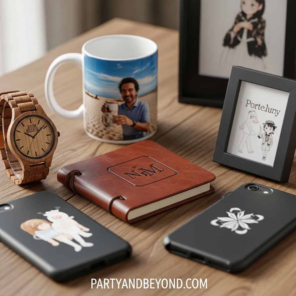 Personalized gifts and party supplies for adult celebrations and events.