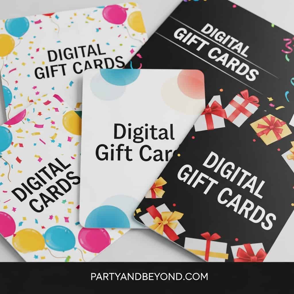 Digital gift cards for parties and celebrations, perfect for adult gift-giving.