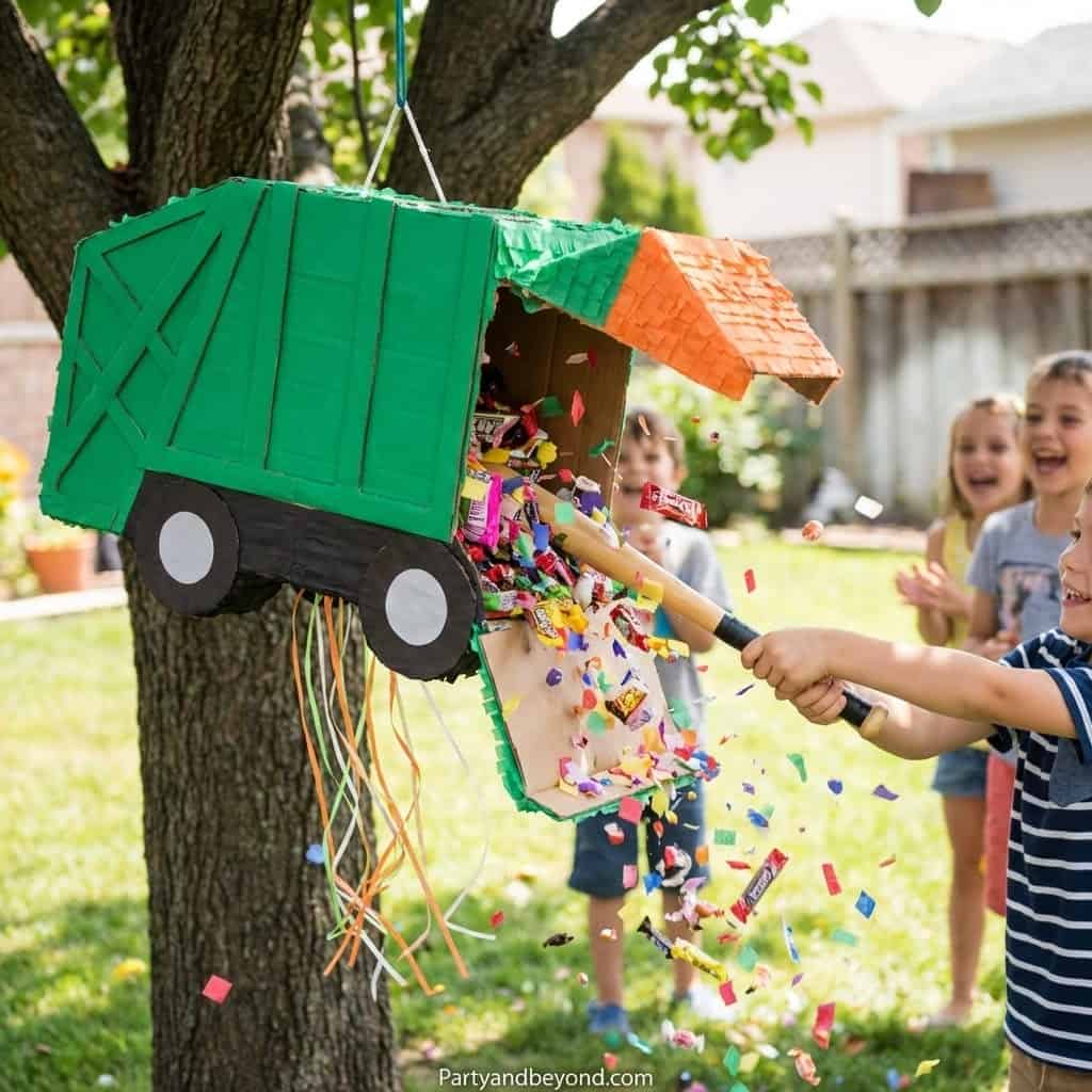 Trash Truck Birthday Party Game for Kids.