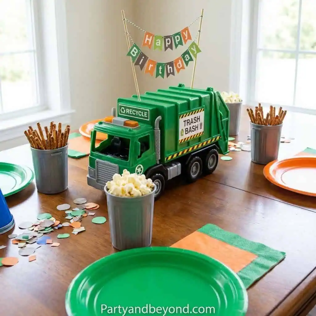Trash Truck Birthday Party Decor for Kids.