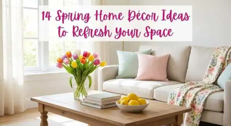 Bright living room with colorful tulips and pastel cushions for spring décor inspiration.