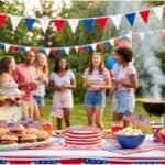 20 Ultimate Memorial Day Party Ideas for a Patriotic Celebration American Flag Memorial Day Celebration with friends.