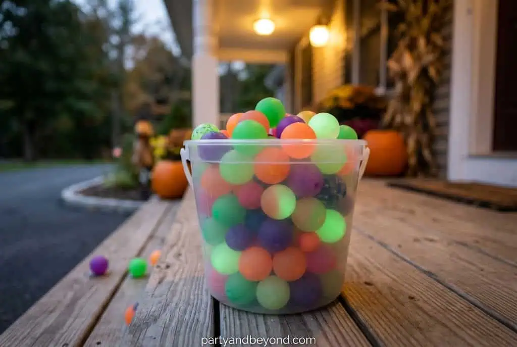 glow in the dark bouncy balls Halloween favors