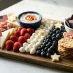 How to Build the Perfect 4th of July Charcuterie Board in 15 Minutes (2026) Patriotic 4th of July charcuterie board with cheese, berries, and snacks for Independence Day.