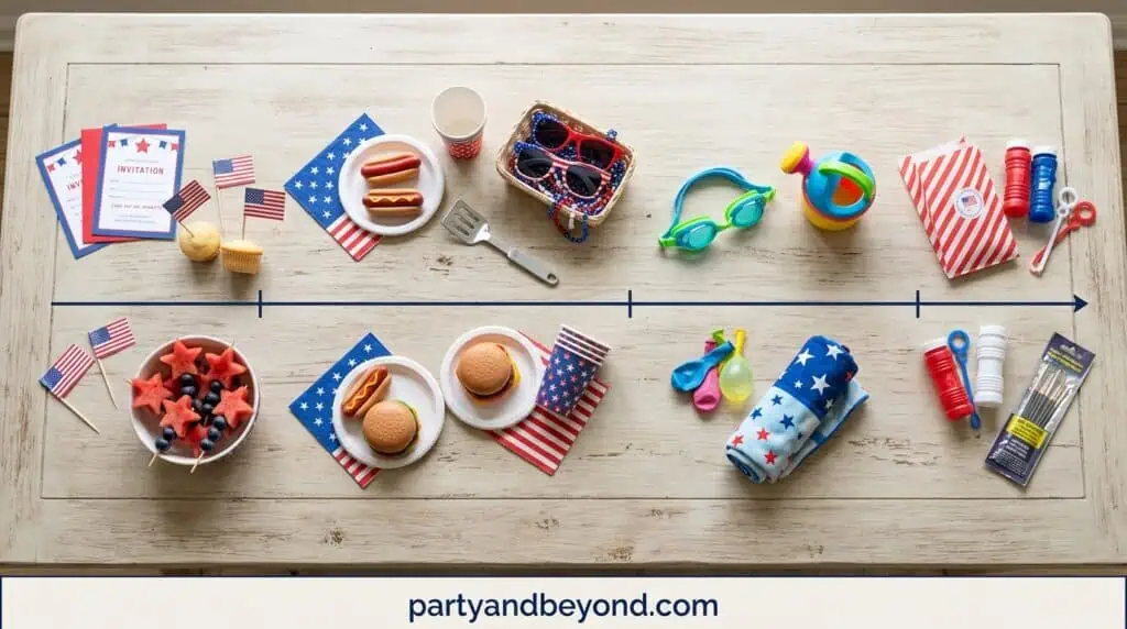 Children making pinwheels, decorating cupcakes, and doing simple crafts.