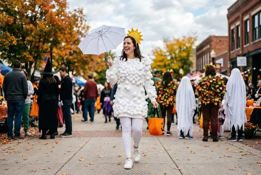partly cloudy weather Halloween costume DIY