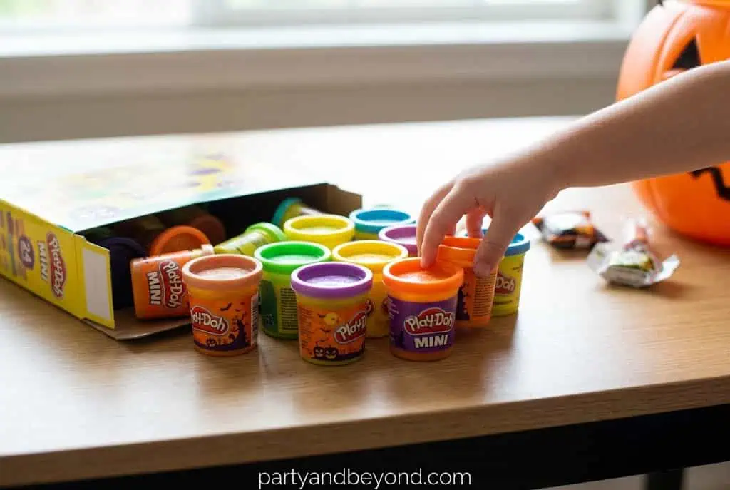 mini Play Doh Halloween treats for kids