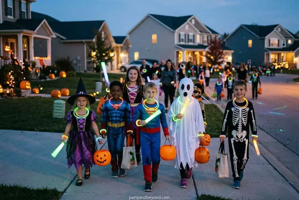 glow stick bracelets for Halloween trick or treaters