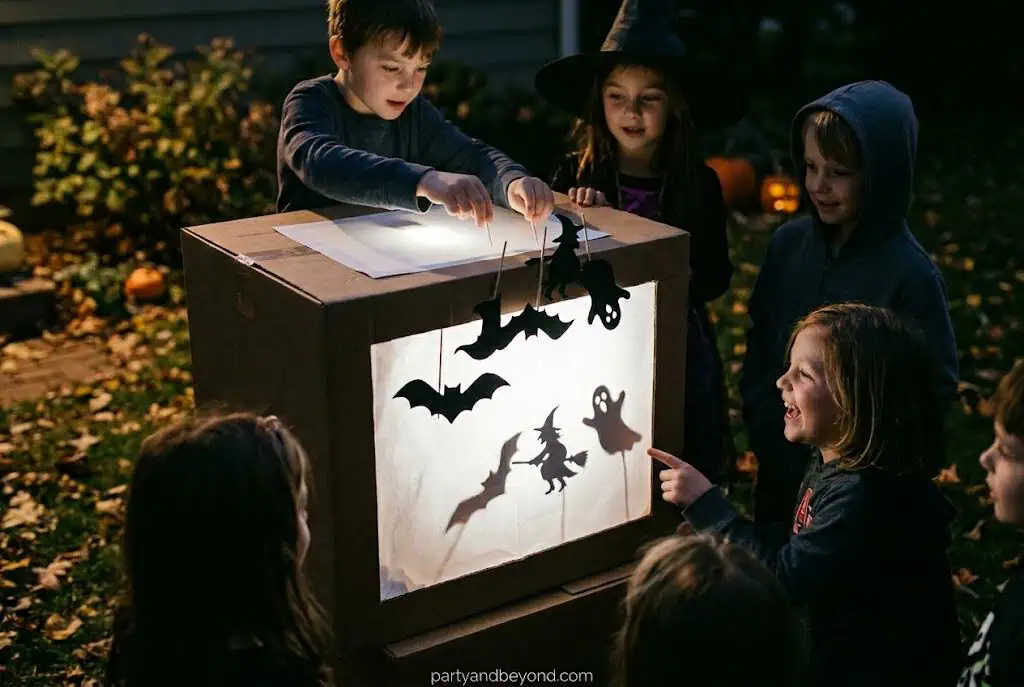 shadow puppet Halloween science theater kids activity simple and fun halloween science