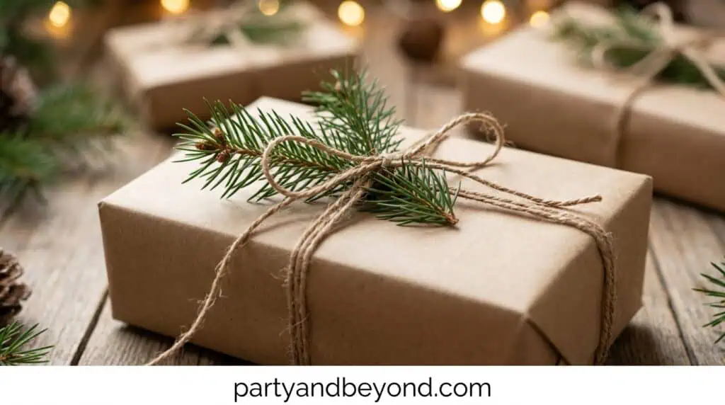 Creative eco-friendly gift wrapping using vintage sheet music, newspaper, and recycled paper materials