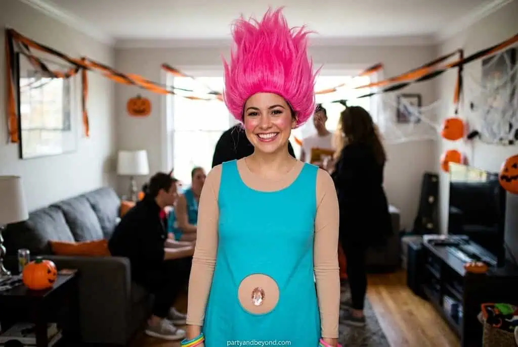 troll doll funny Halloween costume colorful hair look