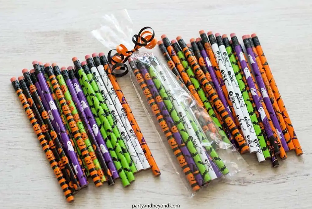Halloween pencils for classroom party treats