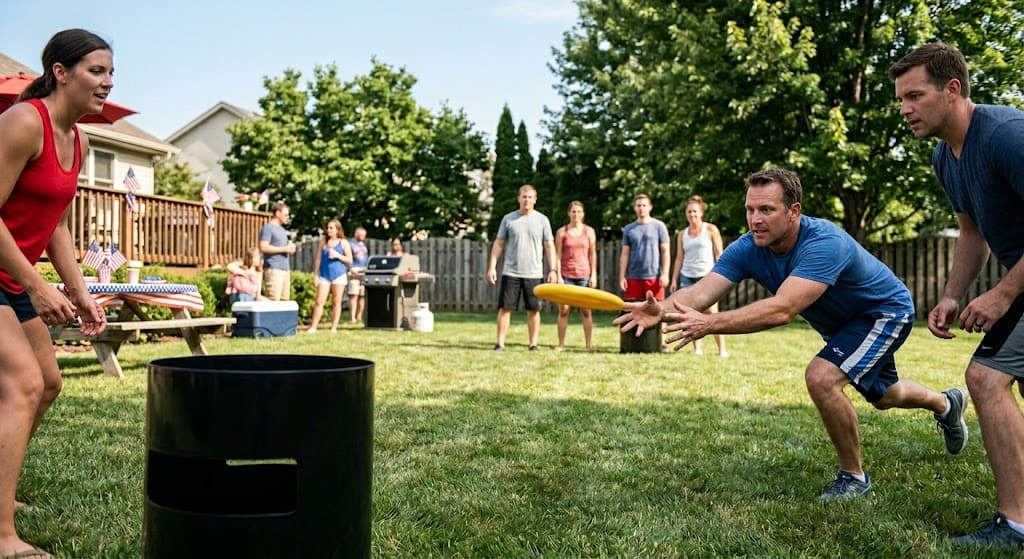 Kan Jam outdoor disc game for adults July 4th competitive backyard game