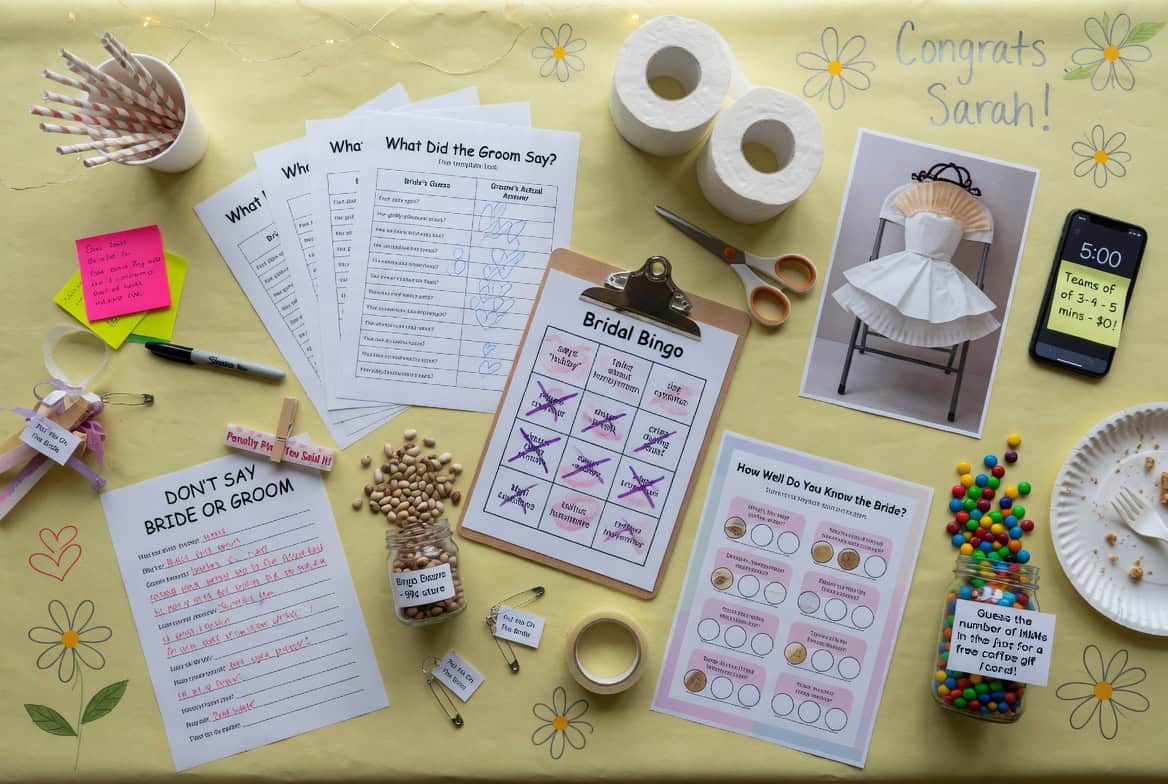 fun bridal shower games on a budget with guests playing