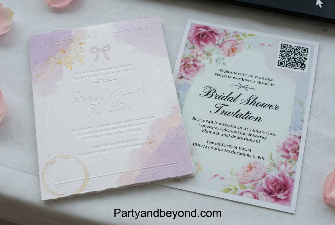 cheap bridal shower invitations digital vs printed comparison