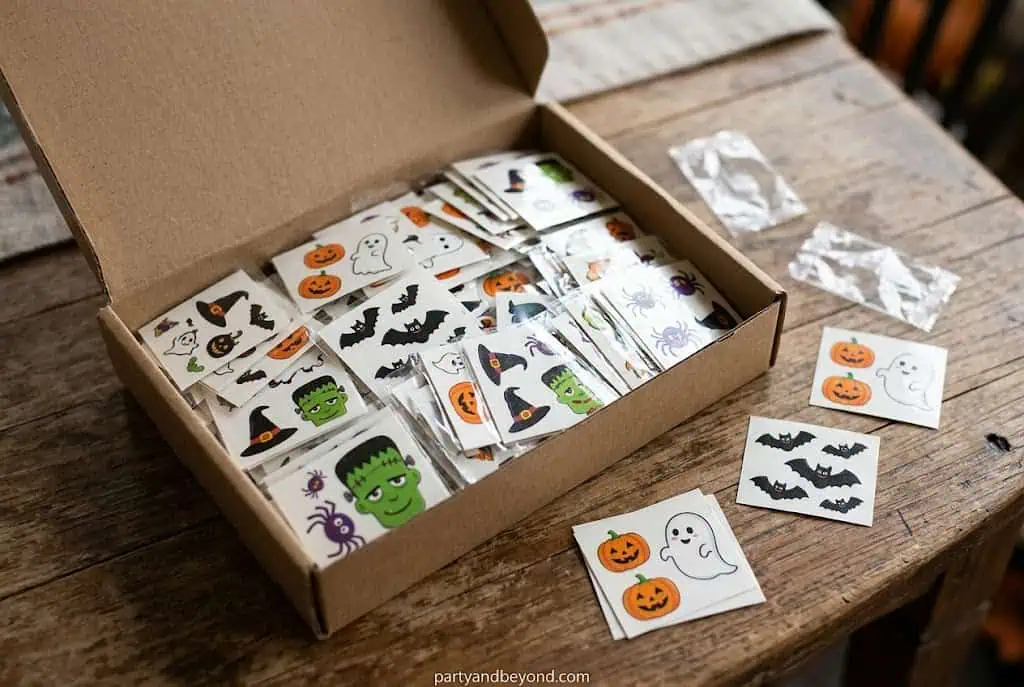 Halloween temporary tattoos for kids party favors