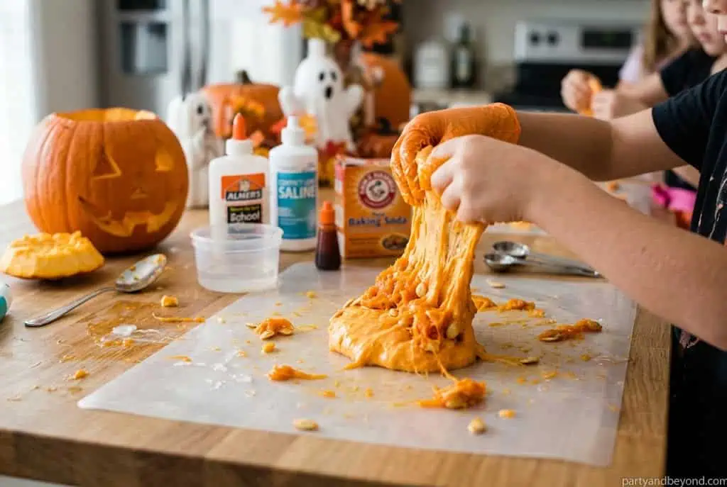 layered liquid density tower Halloween science experiment