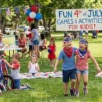 20 Fun 4th of July Games and Activities for Kids of All Ages Celebrating Independence Day with kids enjoying outdoor games and patriotic activities at a festive.