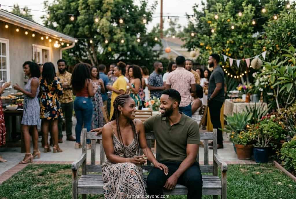 Casual Black couple Halloween costume inspired by Issa and Lawrence from Insecure.