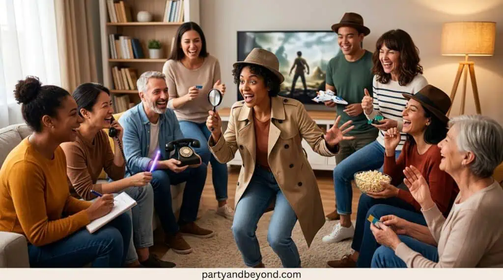 Players acting like characters from popular TV shows such as Friends and Stranger Things.