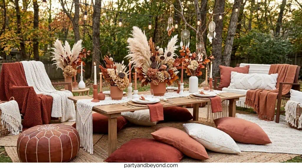 Parisian café-themed party decorated with striped linens, macarons, fresh flowers, and French-inspired table settings.