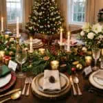 20 Christmas Table Setting Ideas for Holiday Dinner Christmas table setting with elegant decorations and festive ambiance.