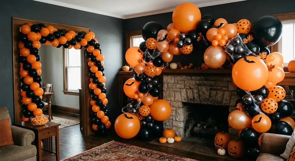 halloween balloon garland ideas 