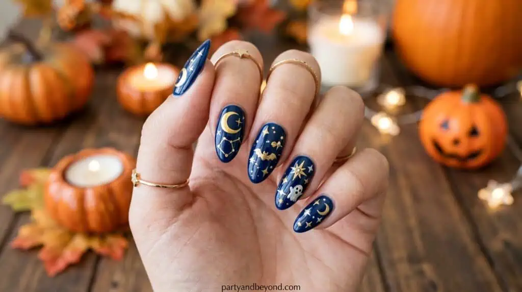 Stars and moon designs on dark or sheer base۔