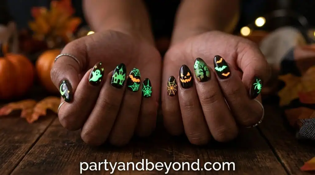 Hidden glow effect for party surprise element۔