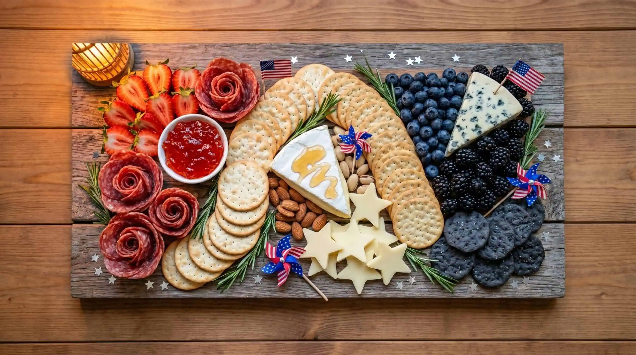 Elegant cheese, fruit, and cracker platter for parties and celebrations.