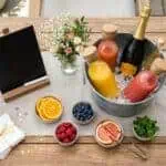 Mimosa Bar Ideas (Setup, Juice Quantities & Pretty-on-a-Budget Styling) Mimosa Bar Ideeas