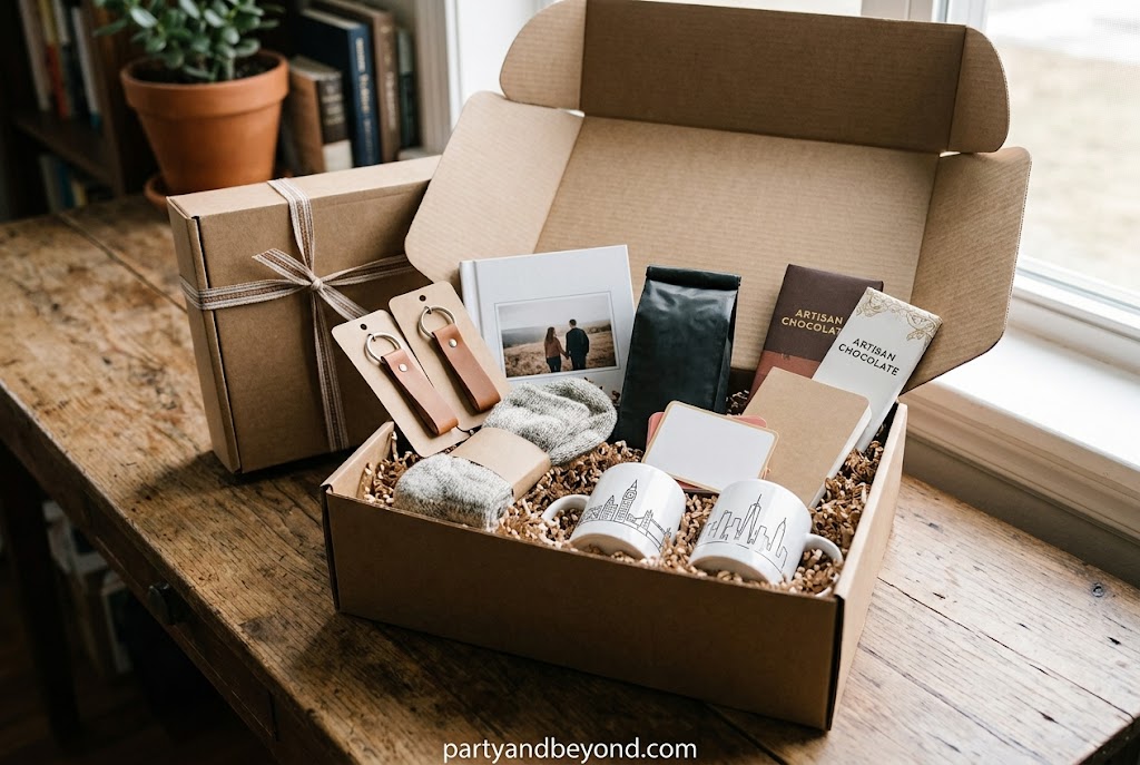 Halloween boo care package with cozy gifts, snacks, socks, tea, and handwritten letter
