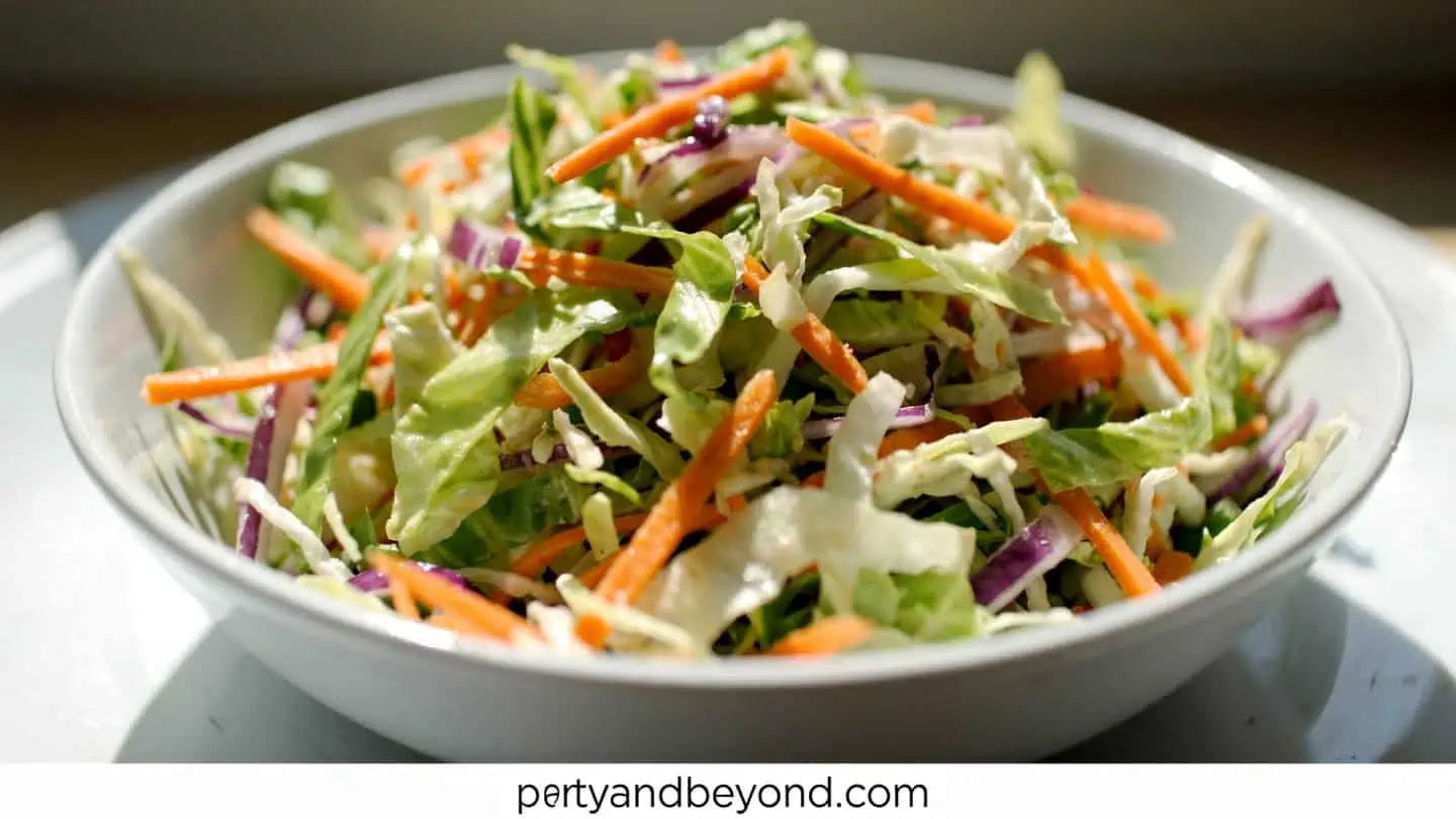 Apple cranberry coleslaw with toasted pecans and vinaigrette dressing