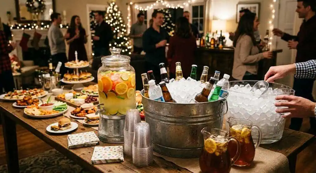 drinks and ice quantities for a party