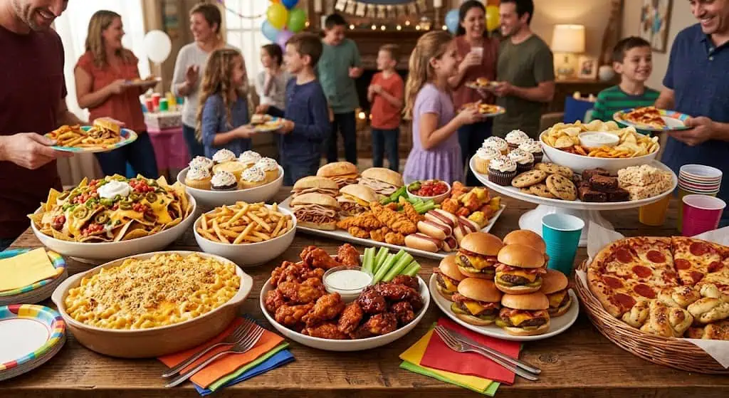 food planning for kids, teens and big eaters at a party